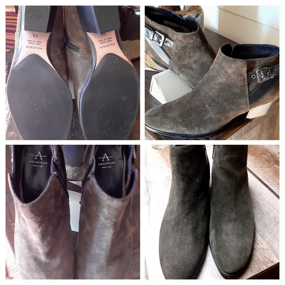 Aquaitalia Farin Suede Waterproof  Ankle Boots 9.5